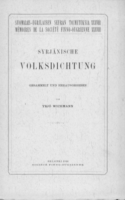 Kirjan kansi, jossa sarja, teoksen nimi ja tekijä