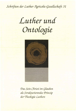 Luther und Ontologie kansi